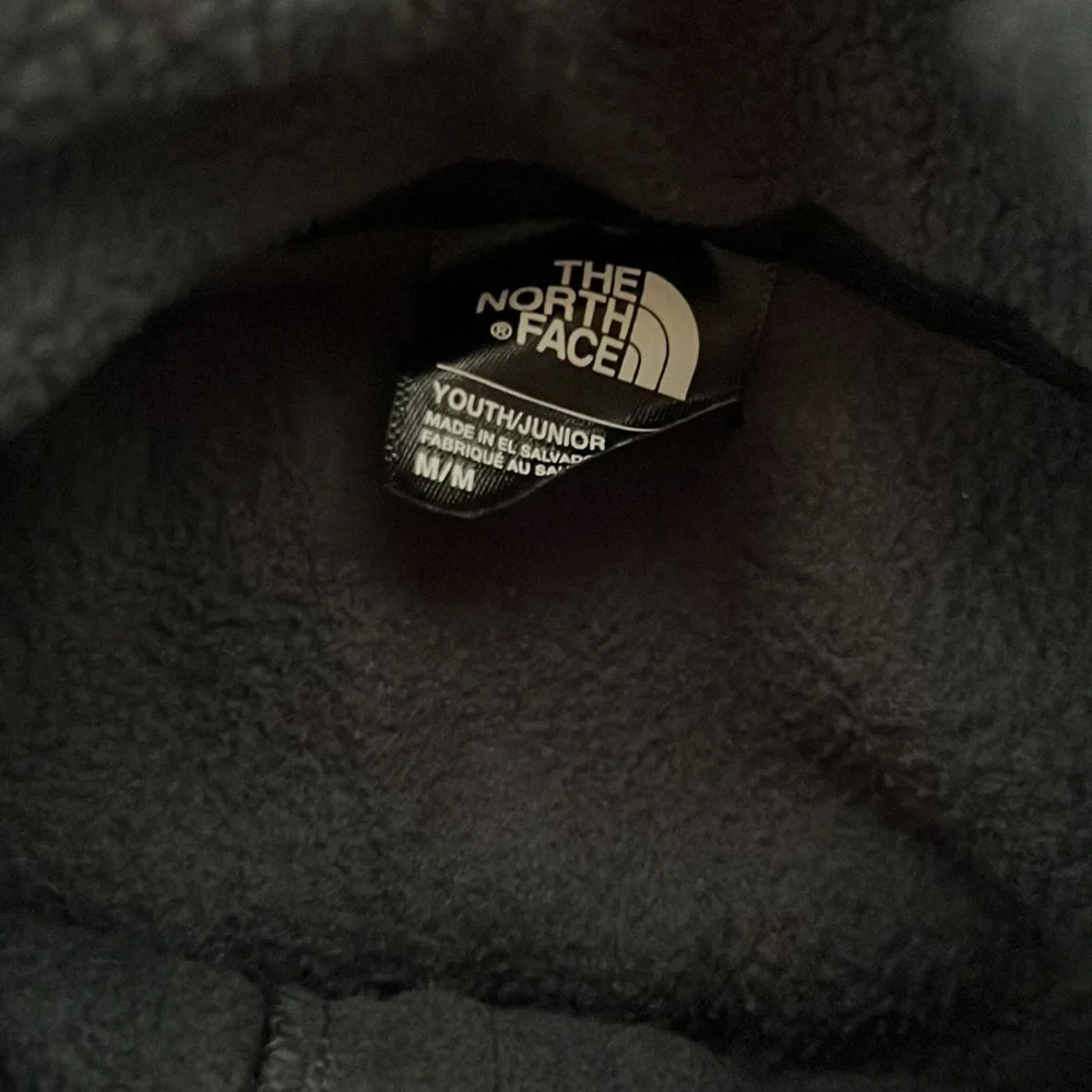 Kids Dark Grey Northface Zip Up Fleece - Picture 3 of 3